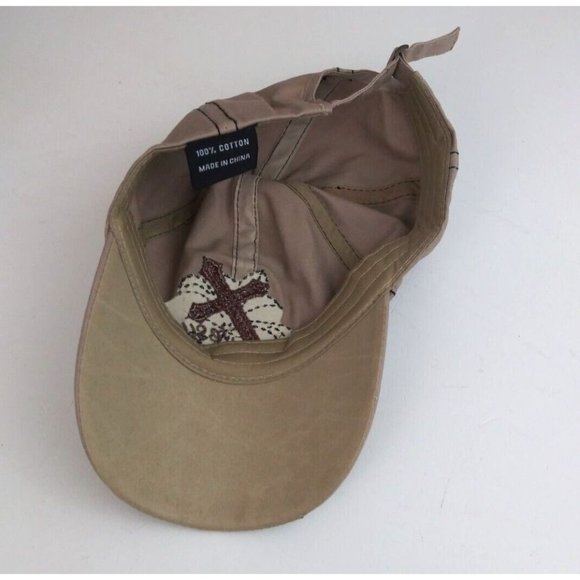 Jesus Embroidered Leather Embossed Adjustable Baseball Cap - Picture 5 of 6